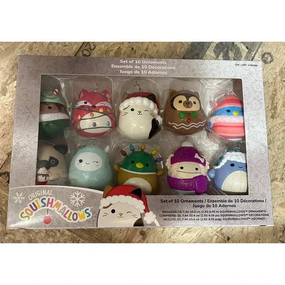 Squishmallows Christmas Ornament Set Multicolored
10 piece new in sealed box - Picture 1 of 2